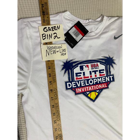 Nike Dri-Fit White Short Sleeve Tee Large  Elite Development Series New with Tag - Picture 4 of 6